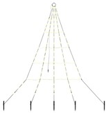 VidaXL LED Kerstboom met 112 LED met grondpennen Warmwit 182 cm Metaal