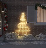 VidaXL LED Kerstboom met 112 LED met grondpennen Warmwit 182 cm Metaal