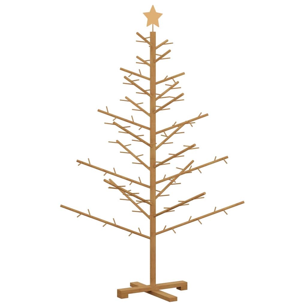 VidaXL Houten kerstboom met standaard Bruin 150 cm Massief grenenhout