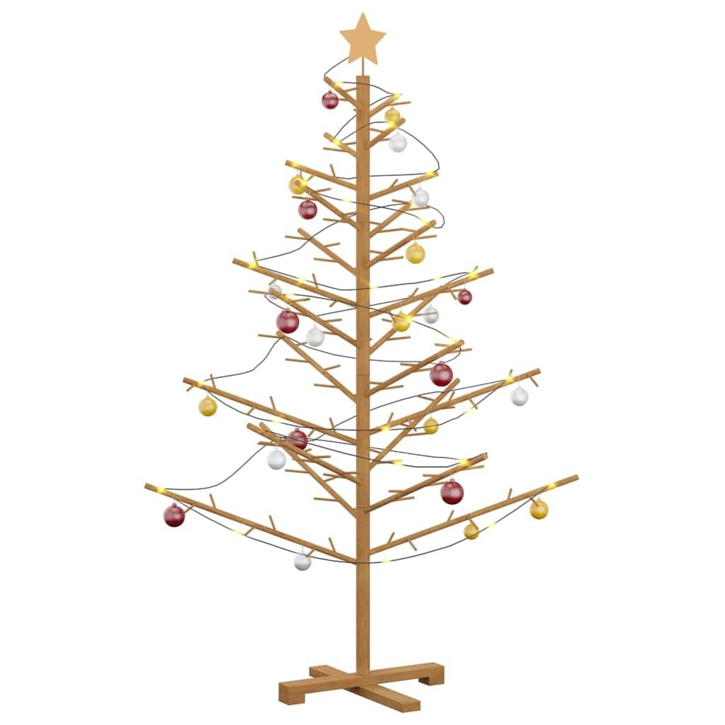 VidaXL Houten kerstboom met standaard Bruin 150 cm Massief grenenhout