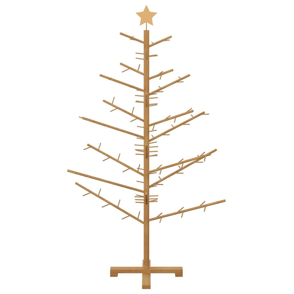 VidaXL Houten kerstboom met standaard Bruin 150 cm Massief grenenhout