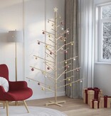 VidaXL Houten kerstboom Naturel 210 cm Massief grenenhout