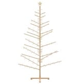 VidaXL Houten kerstboom Naturel 210 cm Massief grenenhout