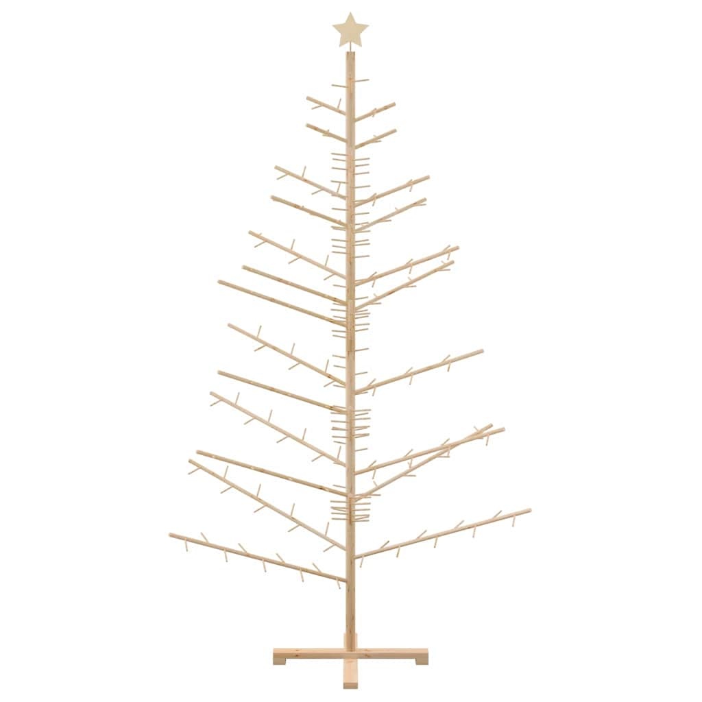 VidaXL Houten kerstboom Naturel 210 cm Massief grenenhout