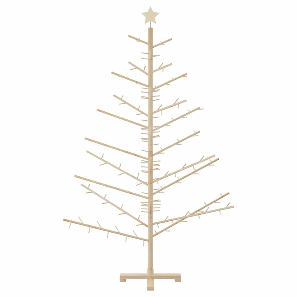 VidaXL Houten kerstboom Naturel 180 cm Massief grenenhout