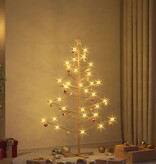 VidaXL Houten kerstboom Naturel 150 cm Massief grenenhout