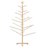 VidaXL Houten kerstboom Naturel 150 cm Massief grenenhout