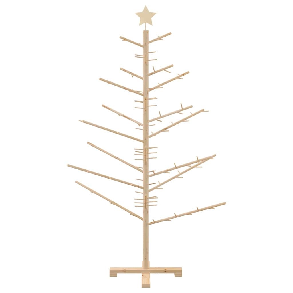 VidaXL Houten kerstboom Naturel 150 cm Massief grenenhout