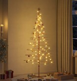 VidaXL Houten kerstboom met standaard Bruin 210 cm Bamboe