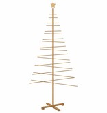 VidaXL Houten kerstboom met standaard Bruin 210 cm Bamboe