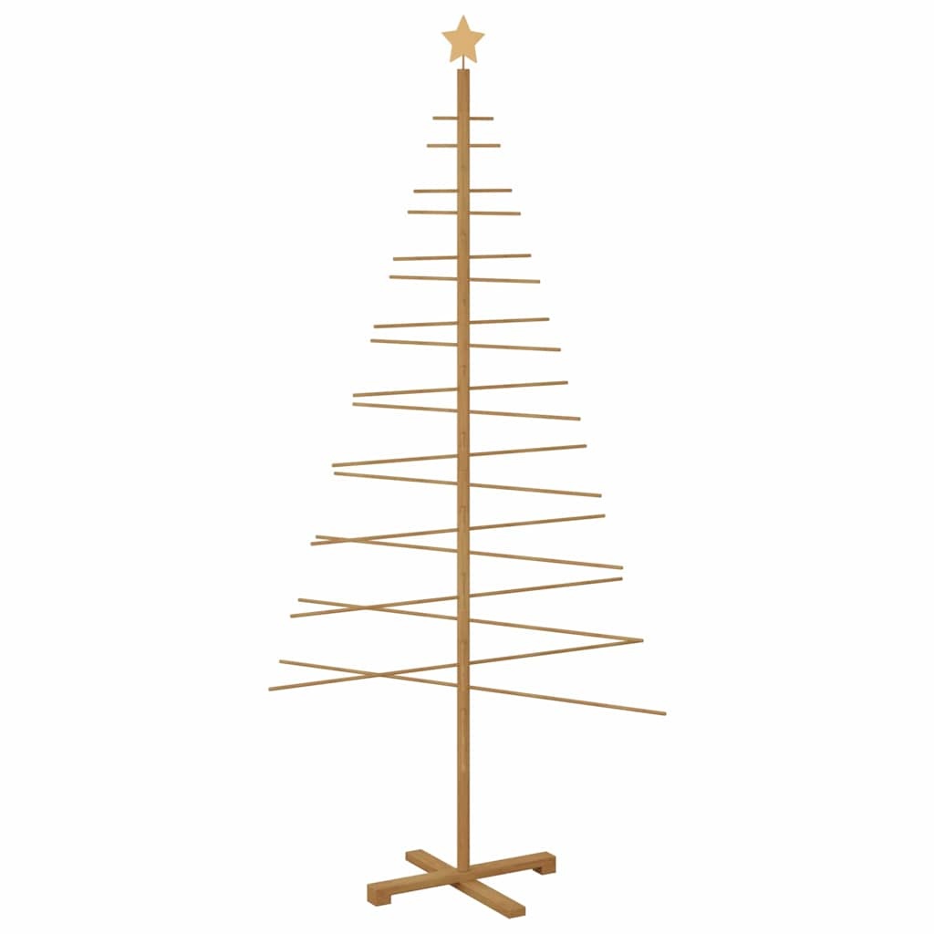 VidaXL Houten kerstboom met standaard Bruin 210 cm Bamboe