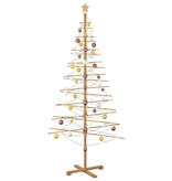 VidaXL Houten kerstboom met standaard Bruin 210 cm Bamboe