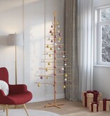 VidaXL Houten kerstboom met standaard Bruin 210 cm Bamboe