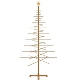 VidaXL Houten kerstboom met standaard Bruin 210 cm Bamboe