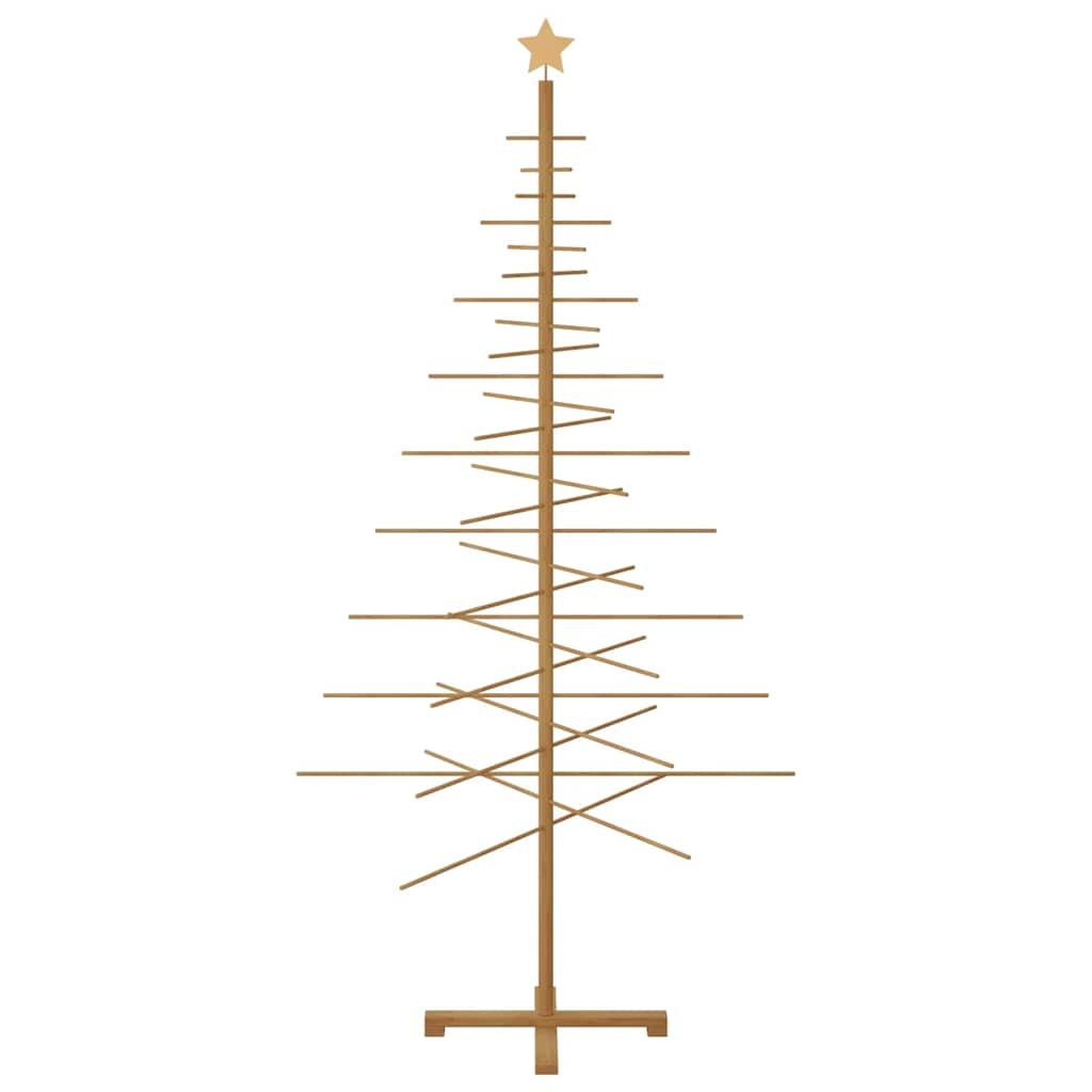 VidaXL Houten kerstboom met standaard Bruin 210 cm Bamboe