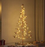 VidaXL Houten kerstboom met standaard Bruin 180 cm Bamboe