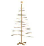 VidaXL Houten kerstboom met standaard Bruin 180 cm Bamboe