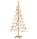 VidaXL Houten kerstboom met standaard Bruin 180 cm Bamboe
