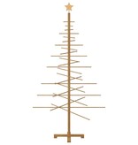 VidaXL Houten kerstboom met standaard Bruin 180 cm Bamboe