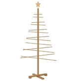 VidaXL Houten kerstboom met standaard Bruin 150 cm Bamboe