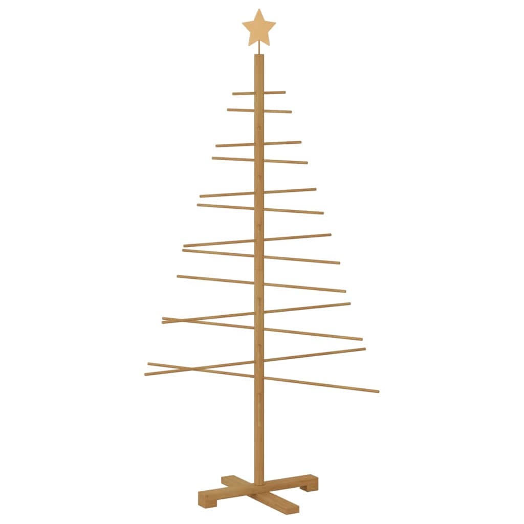 VidaXL Houten kerstboom met standaard Bruin 150 cm Bamboe
