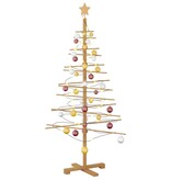 VidaXL Houten kerstboom met standaard Bruin 150 cm Bamboe