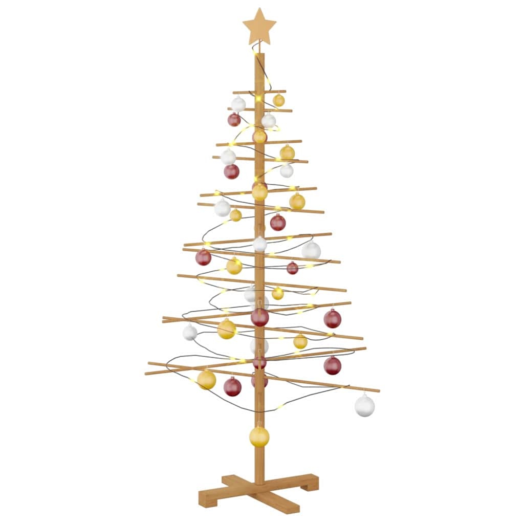 VidaXL Houten kerstboom met standaard Bruin 150 cm Bamboe