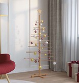 VidaXL Houten kerstboom met standaard Bruin 150 cm Bamboe
