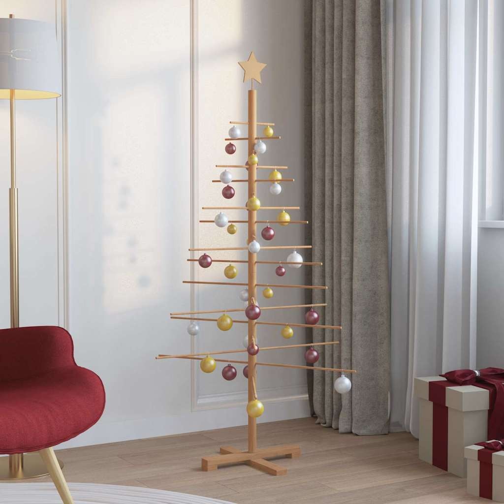 VidaXL Houten kerstboom met standaard Bruin 150 cm Bamboe