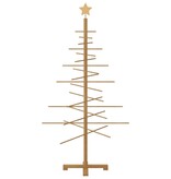 VidaXL Houten kerstboom met standaard Bruin 150 cm Bamboe