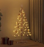 VidaXL Houten kerstboom met standaard Bruin 125 cm Bamboe