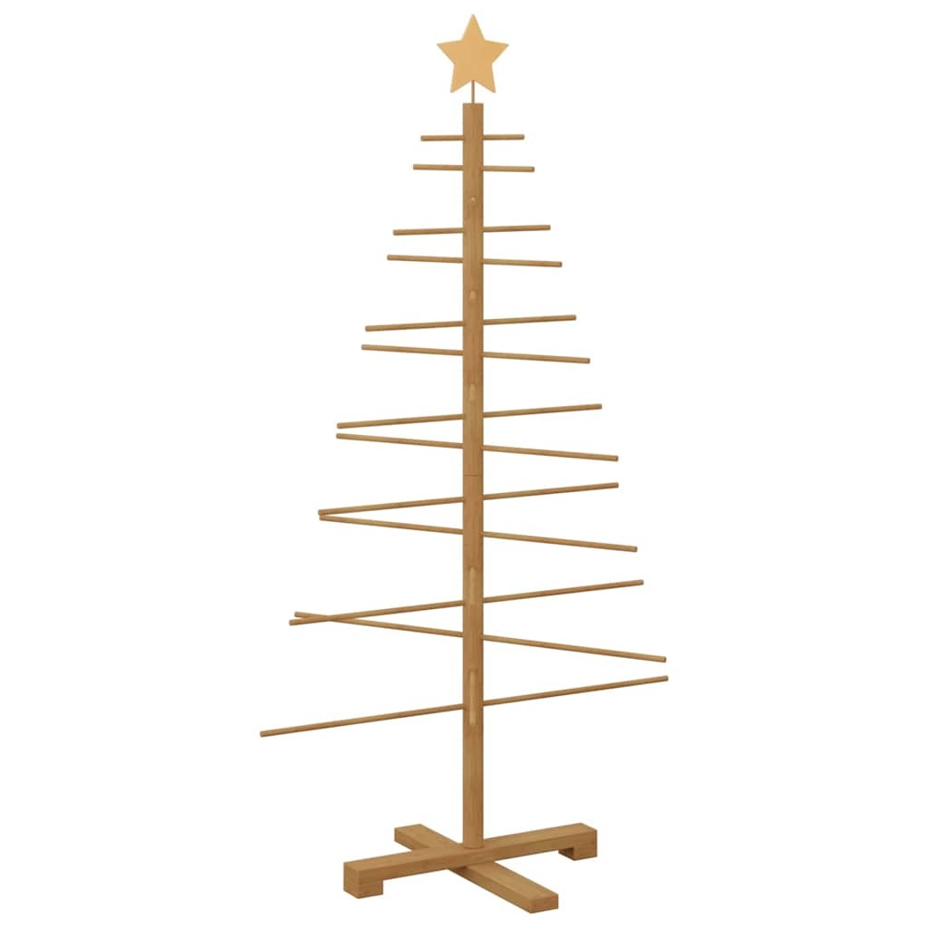 VidaXL Houten kerstboom met standaard Bruin 125 cm Bamboe