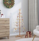 VidaXL Houten kerstboom met standaard Bruin 125 cm Bamboe