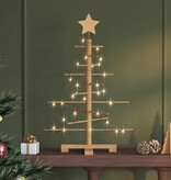 VidaXL Houten kerstboom met standaard Bruin 75 cm Bamboe
