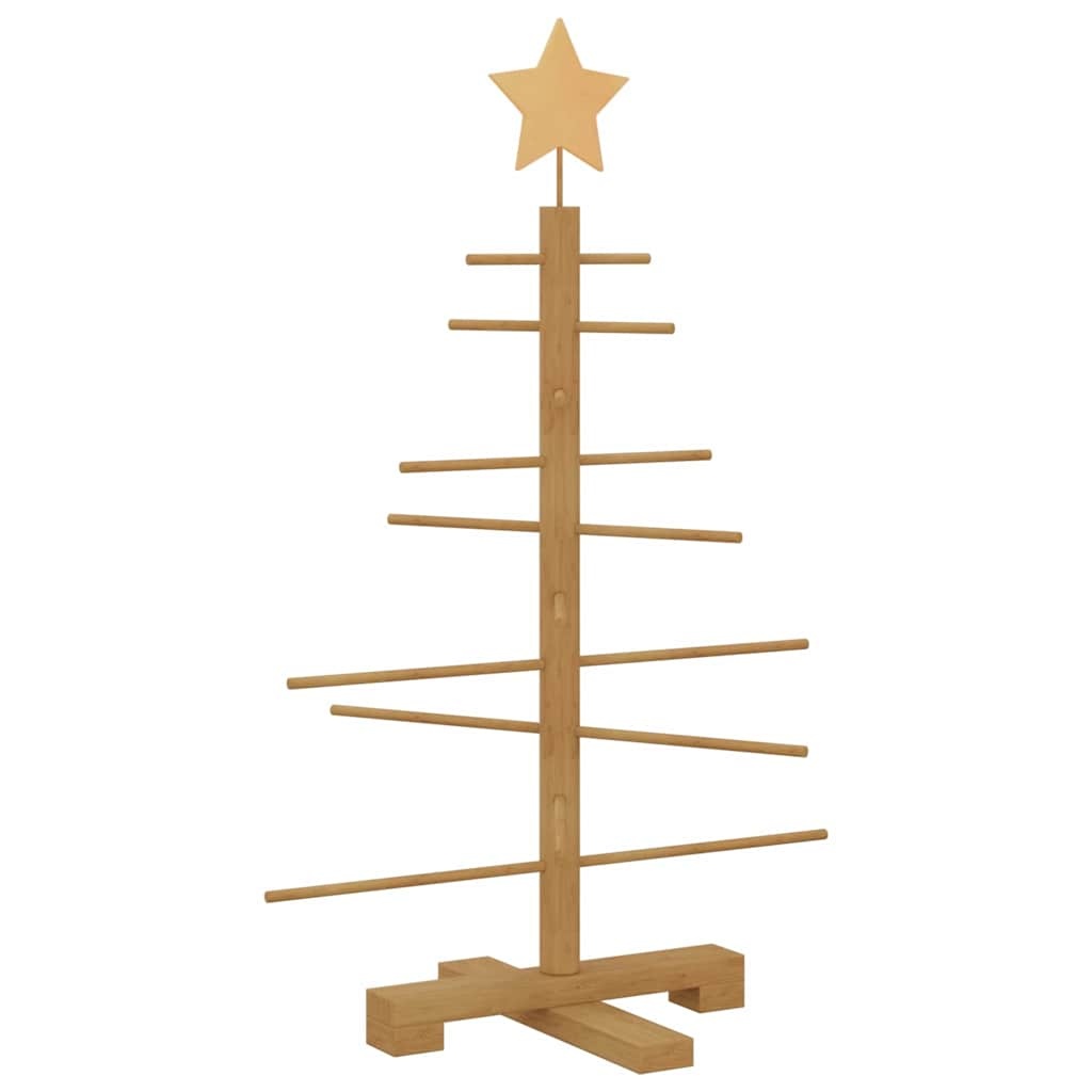 VidaXL Houten kerstboom met standaard Bruin 75 cm Bamboe