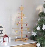 VidaXL Houten kerstboom met standaard Bruin 75 cm Bamboe