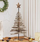 VidaXL Kerstboom met standaard Bruin 120 cm Massief teakhout