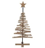 VidaXL Kerstboom met standaard Bruin 120 cm Massief teakhout