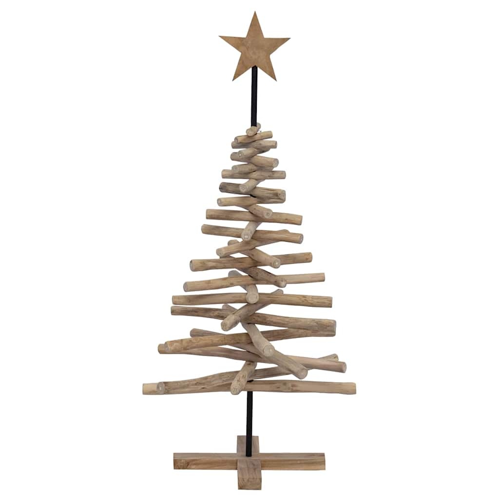VidaXL Kerstboom met standaard Bruin 120 cm Massief teakhout