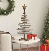 VidaXL Kerstboom met standaard Bruin 90 cm Massief teakhout