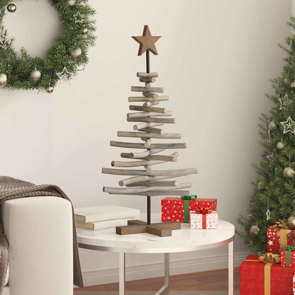 VidaXL Kerstboom met standaard Bruin 90 cm Massief teakhout