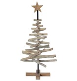 VidaXL Kerstboom met standaard Bruin 90 cm Massief teakhout
