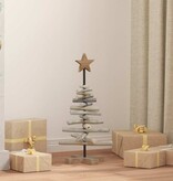 VidaXL Kerstboom met standaard Bruin 60 cm Massief teakhout