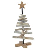 VidaXL Kerstboom met standaard Bruin 60 cm Massief teakhout