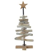 VidaXL Kerstboom met standaard Bruin 60 cm Massief teakhout