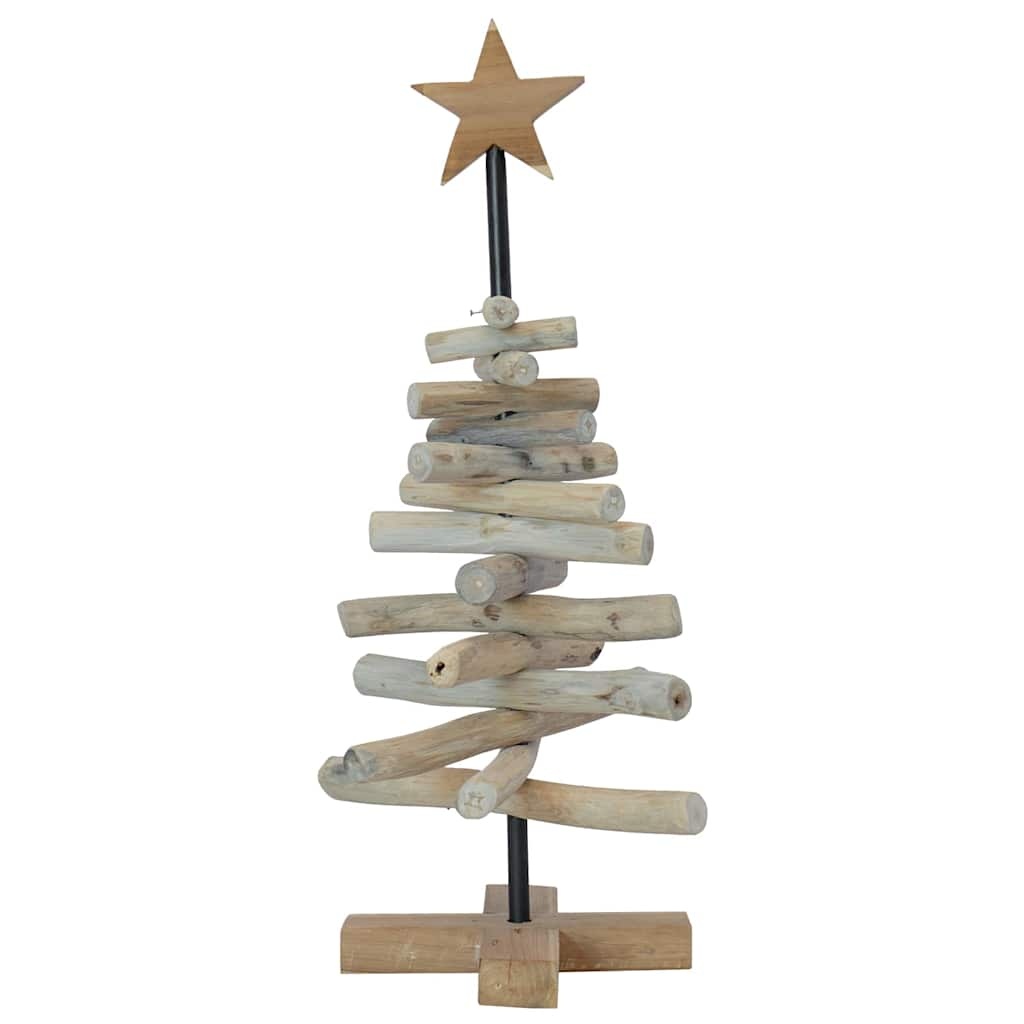 VidaXL Kerstboom met standaard Bruin 60 cm Massief teakhout