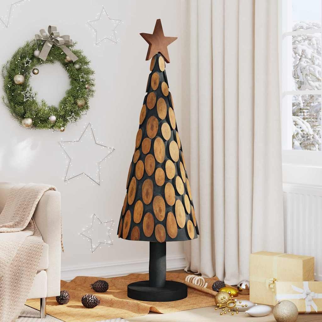 VidaXL Kerstboom met standaard Bruin 150 cm Massief teakhout