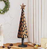 VidaXL Kerstboom met standaard Bruin 120 cm Massief teakhout