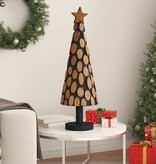 VidaXL Kerstboom met standaard Bruin 90 cm Massief teakhout