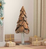 VidaXL Kerstboom met standaard Bruin 90 cm Massief teakhout